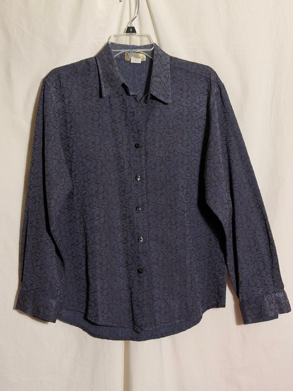 Vintage Territory Ahead Embroidered Button Up Shirt Womens Medium